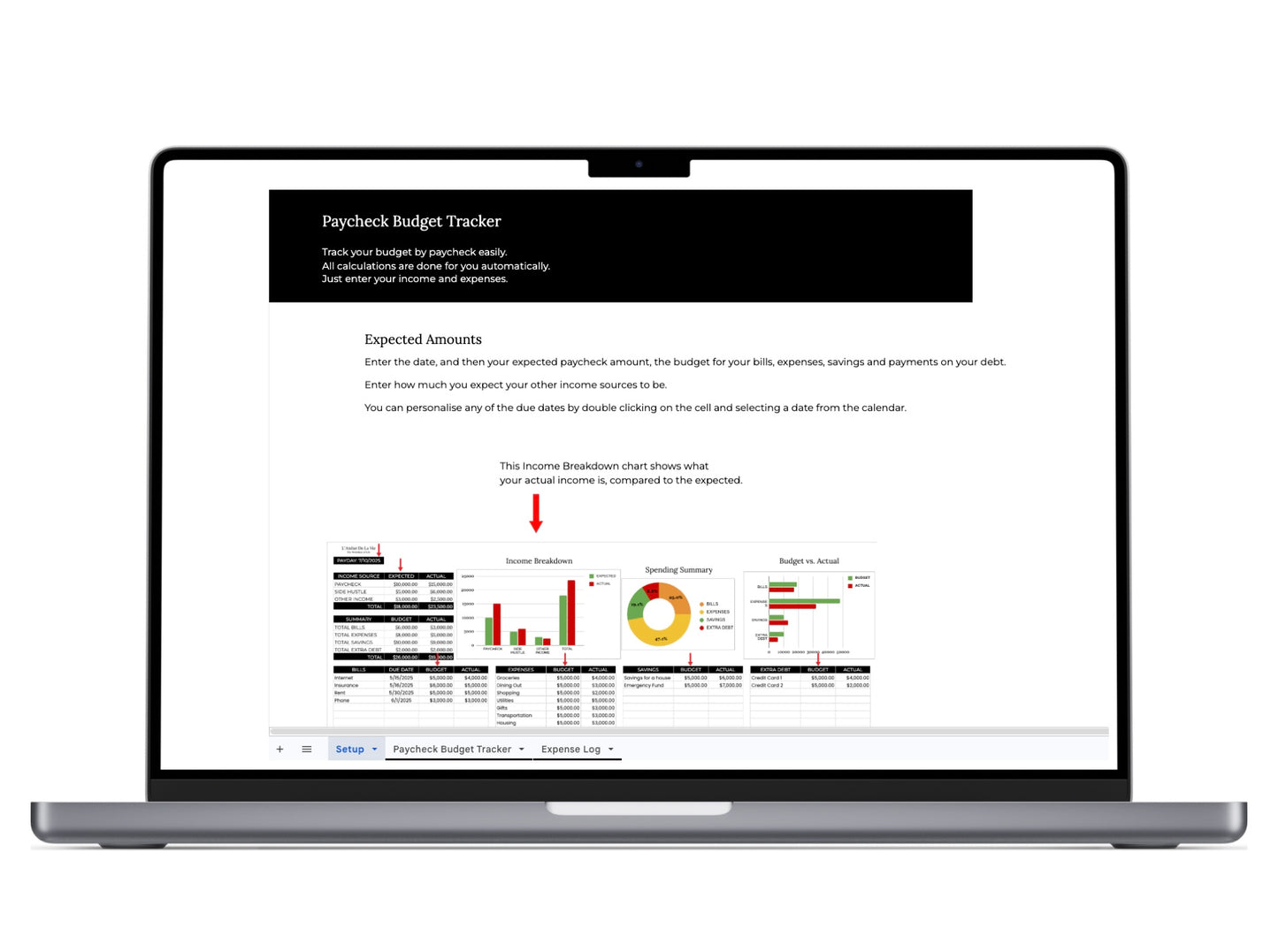 Paycheck Budget Tracker
