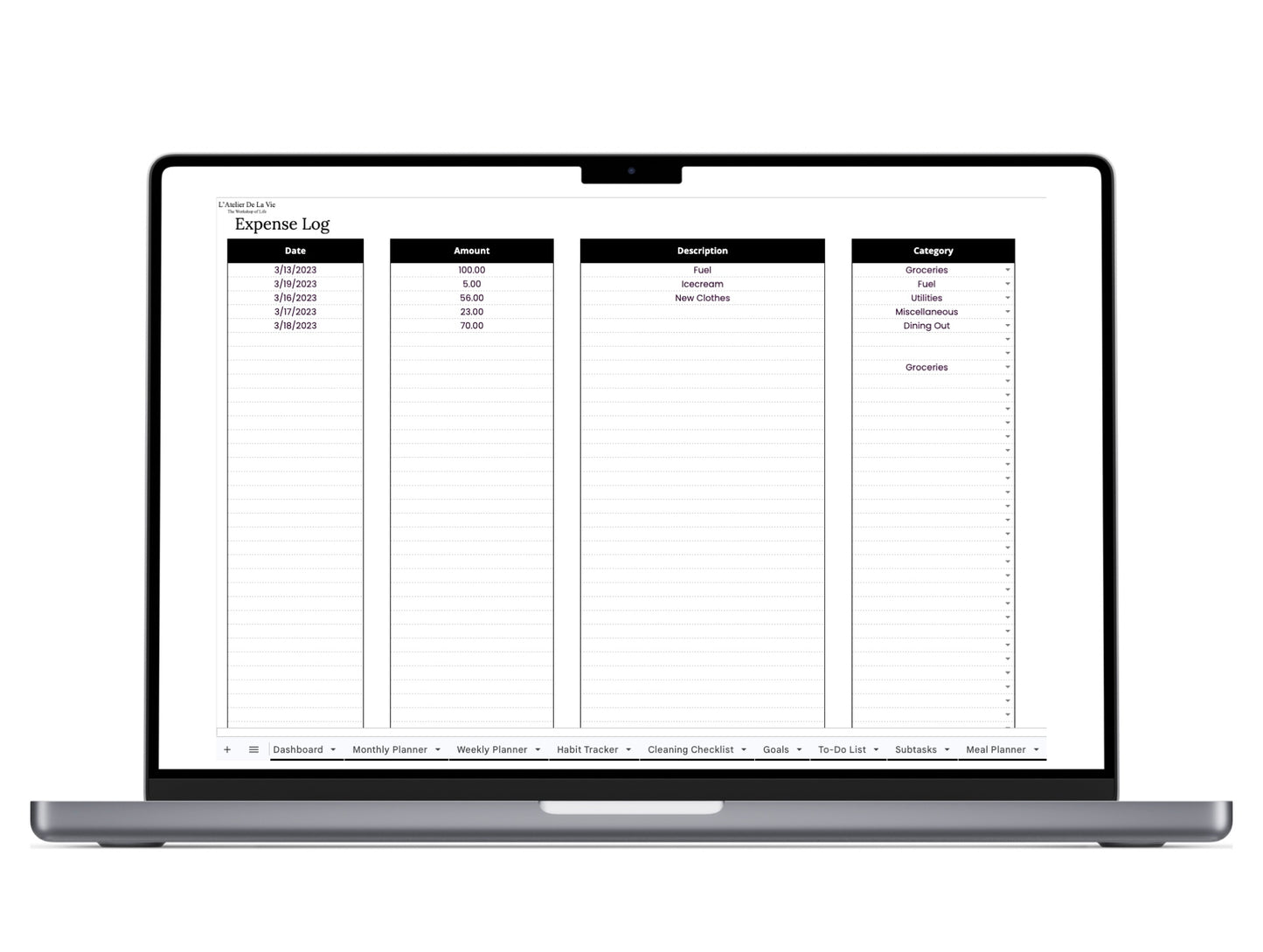 12 in 1 Life Planner
