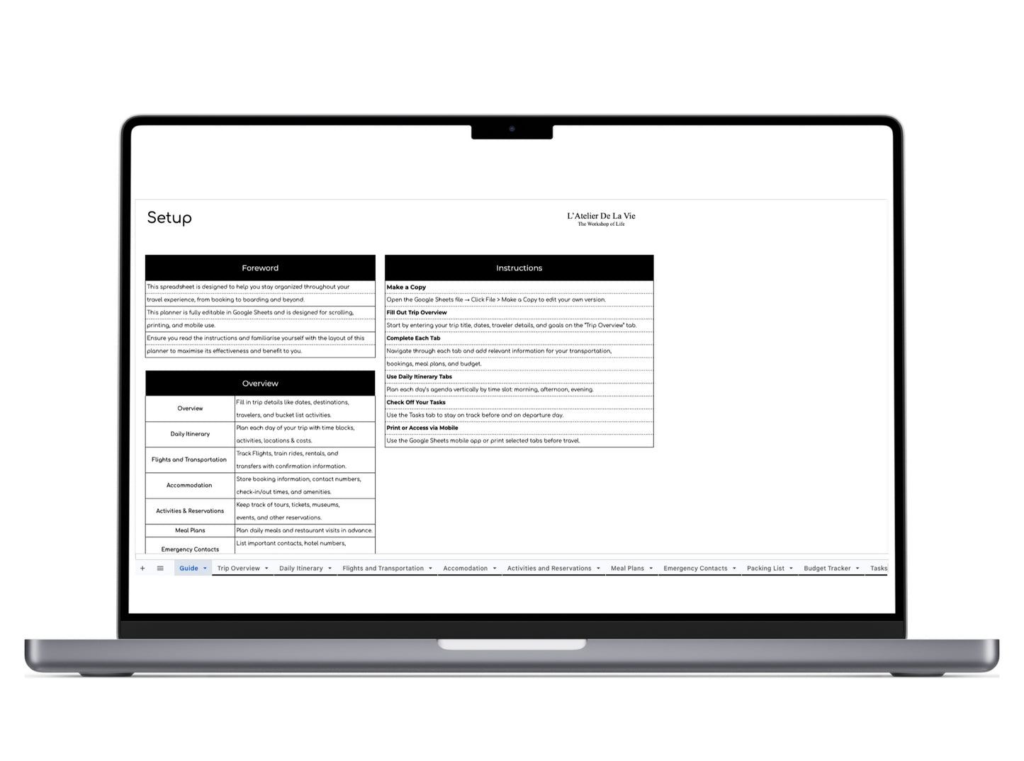 10 in 1 Travel Planner