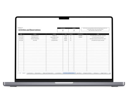 10 in 1 Travel Planner