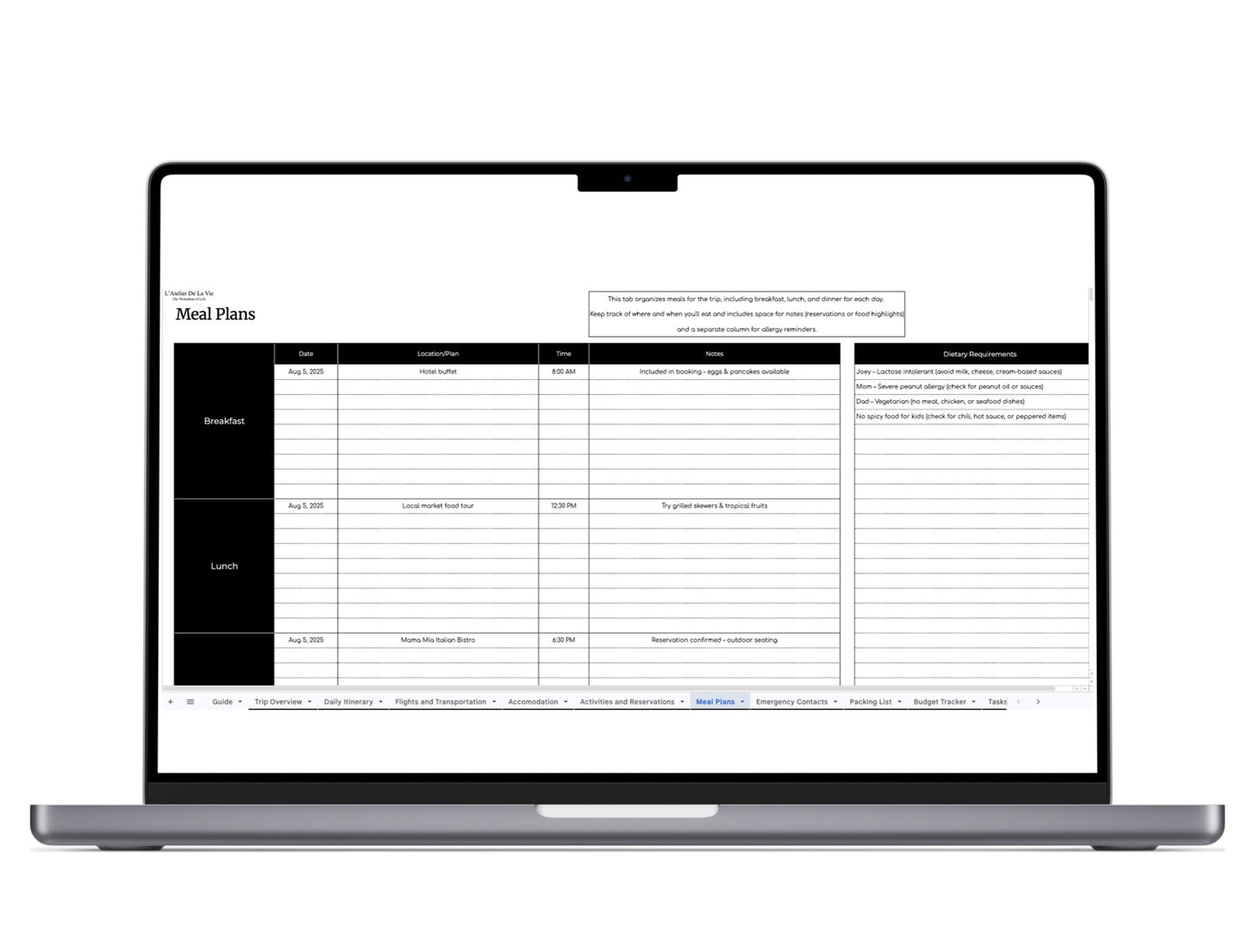 10 in 1 Travel Planner