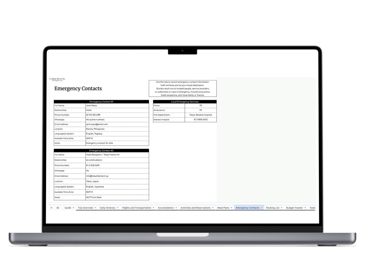 10 in 1 Travel Planner