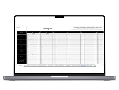 10 in 1 Travel Planner