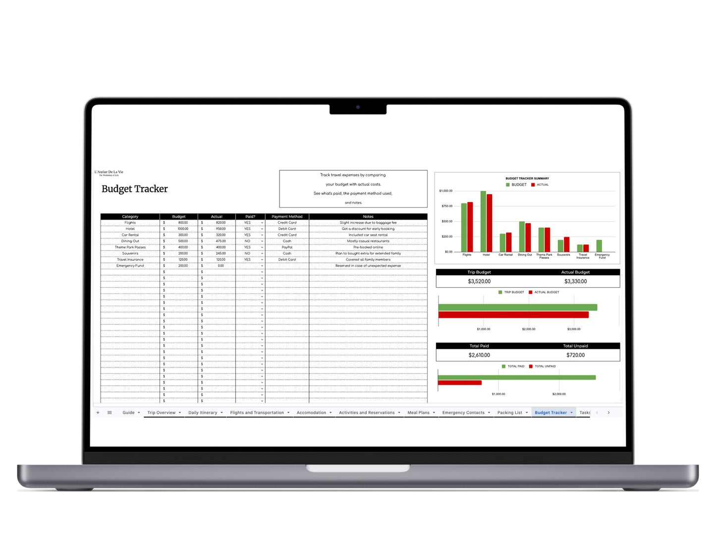 10 in 1 Travel Planner