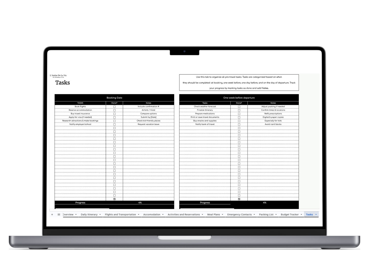 10 in 1 Travel Planner