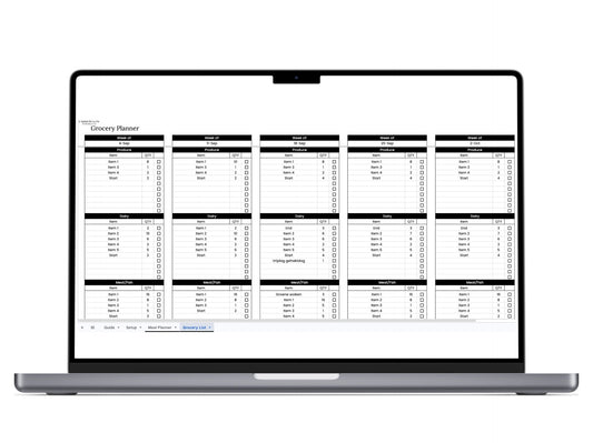 Monthly Meal Planner